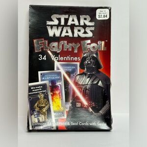 Star Wars Valentines Flashy Foil 34 Cards with Seals 2005 Vintage READ